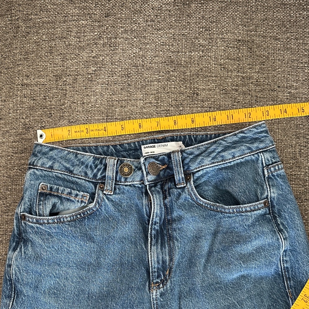 Garage Denim Blue Mom High Rise Jeans Size 3 - Picture 5 of 8